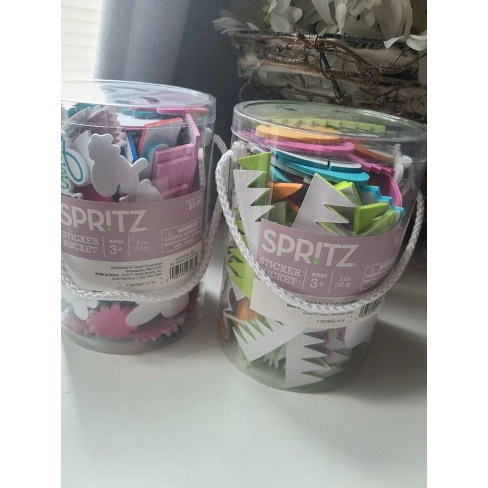New Spritz sticker craft bucket Set of 2